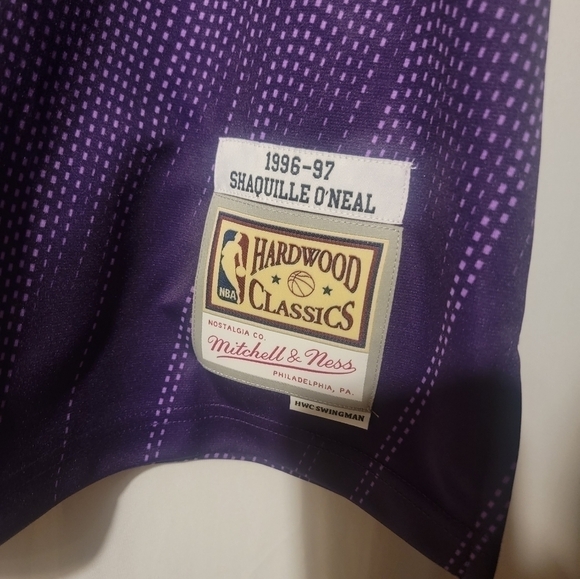 Mitchell & Ness Lakers 96-97 Shaquille O’Neal Monochrome Swingman Jersey Size XL - Picture 6 of 6